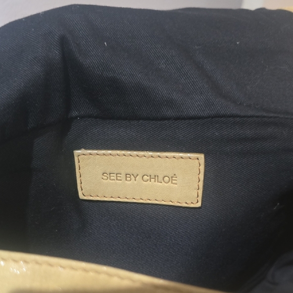 See By Chloe Tan and Black Crossbody Bag with Bow Accent - Picture 13 of 13